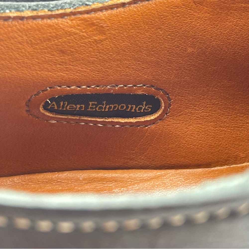 Allen Edmonds Bainbridge Mens Black Leather Oxfords Size 11 - Picture 9 of 12